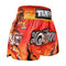 TUFF Muay Thai Boxing Shorts "Red With Tiger Inspired by Chinese Ancient Drawing"