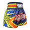 TUFF Muay Thai Boxing Shorts Blue With Double Yellow Tiger