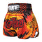 TUFF Muay Thai Boxing Shorts "Orange With Black Thunderbolt & Twin Tigers"