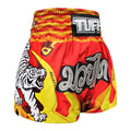 TUFF Muay Thai Boxing Shorts Red With Double White Tiger