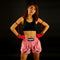 TUFF Muay Thai Boxing Shorts Pink Birds and Roses Vintage Drawing