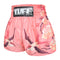 TUFF Muay Thai Boxing Shorts Pink Birds and Roses Vintage Drawing