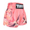 TUFF Muay Thai Boxing Shorts Pink Birds and Roses Vintage Drawing