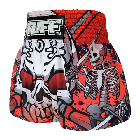TUFF Muay Thai Shorts Boxing Trunks Traditional Style (TUF-MS619-BLK)
