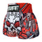 TUFF Muay Thai Boxing Shorts "Black Double Skeleton With Devil Skull"
