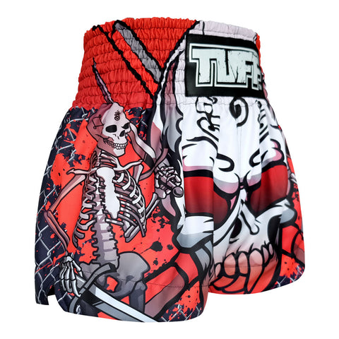 TUFF Muay Thai Shorts Boxing Trunks Traditional Style (TUF-MS619-BLK)