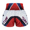 TUFF Muay Thai Boxing Shorts "White Devil Skull with Twin Skeletons"