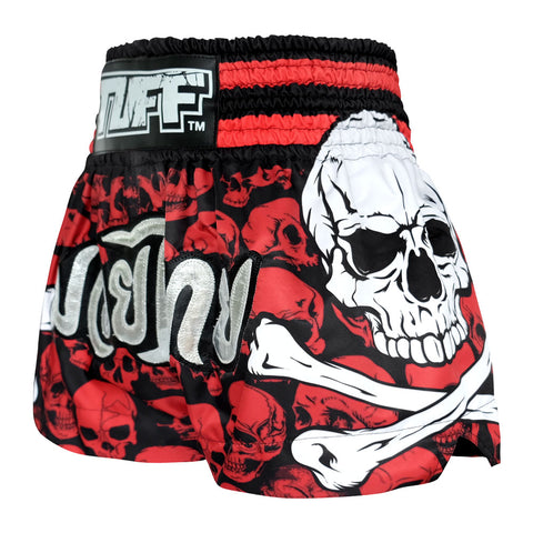 TUFF Muay Thai Shorts Boxing Trunks Traditional Style (TUF-MS620-RED)