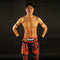 TUFF Muay Thai Boxing Shorts Red Dragon in Black