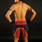 TUFF Muay Thai Boxing Shorts Red Dragon in Black