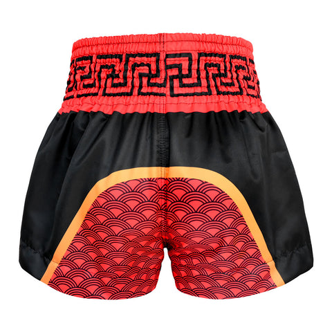 TUFF Muay Thai Shorts Boxing Trunks Traditional Style (TUF-MS622-BLK)