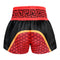 TUFF Muay Thai Boxing Shorts Red Dragon in Black