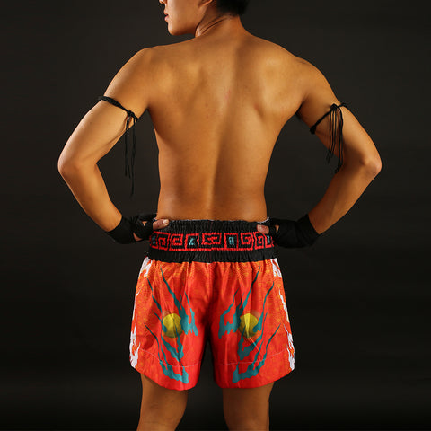 TUFF Muay Thai Shorts Boxing Trunks Traditional Style (TUF-MS622-RED)