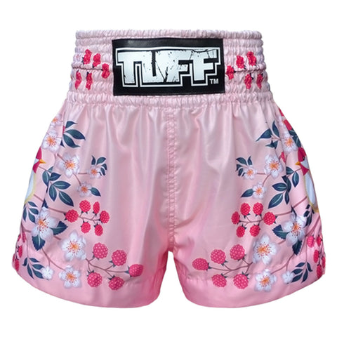 TUFF Kids Muay Thai Shorts Boxing Trunks Traditional Style (TUF-MS632-PNK)
