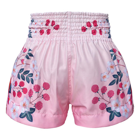 TUFF Kids Muay Thai Shorts Boxing Trunks Traditional Style (TUF-MS632-PNK)
