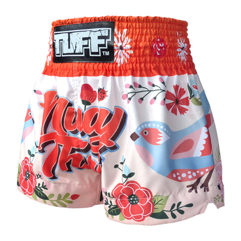 TUFF Kids Muay Thai Shorts Boxing Trunks Traditional Style (TUF-MS633-ORG)