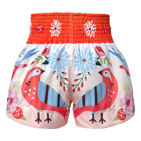 TUFF Kids Muay Thai Shorts Boxing Trunks Traditional Style (TUF-MS633-ORG)