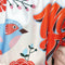 TUFF Muay Thai Shorts Orange Pastel Birds Pattern