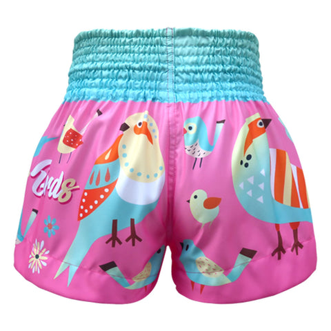 TUFF Kids Muay Thai Shorts Boxing Trunks Traditional Style (TUF-MS633-PNK)