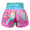 TUFF Muay Thai Shorts "Pink Pastel Birds Pattern"