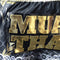 TUFF Muay Thai Boxing Shorts "Golden Gladiator in Black"