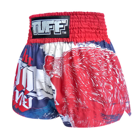 TUFF Muay Thai Shorts Boxing Trunks Traditional Style (TUF-MS635-NVB)