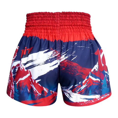 TUFF Muay Thai Shorts Boxing Trunks Traditional Style (TUF-MS635-NVB)