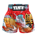 TUFF Muay Thai Boxing Shorts Red Japanese Koi Fish