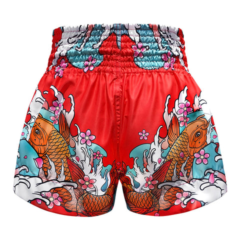 TUFF Muay Thai Shorts Boxing Trunks Traditional Style (TUF-MS637-RED)