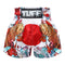 TUFF Muay Thai Boxing Shorts White Japanese Koi Fish