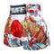 TUFF Muay Thai Boxing Shorts "White Japanese Koi Fish"