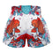TUFF Muay Thai Boxing Shorts "White Japanese Koi Fish"