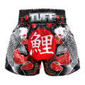 TUFF Muay Thai Boxing Shorts Black Japanese Koi Fish