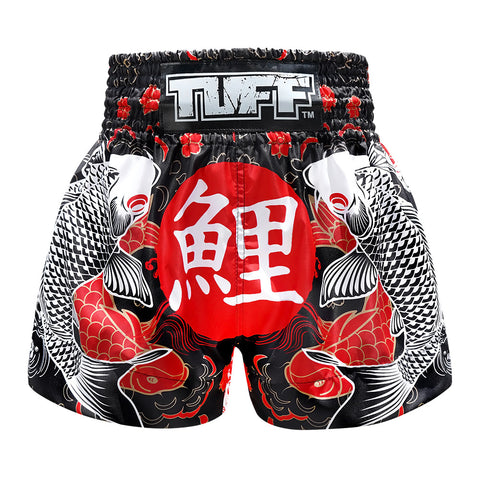 TUFF Muay Thai Shorts Boxing Trunks Traditional Style (TUF-MS638-BLK)