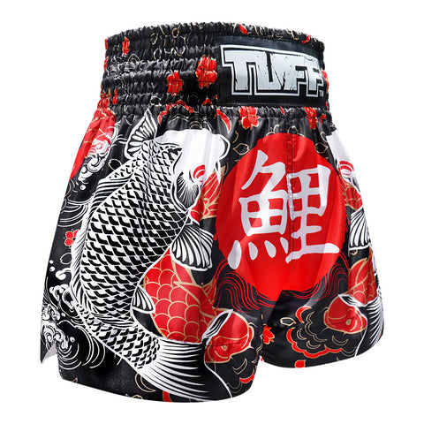 TUFF Muay Thai Shorts Boxing Trunks Traditional Style (TUF-MS638-BLK)