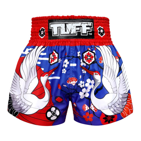 TUFF Muay Thai Shorts Boxing Trunks Traditional Style (TUF-MS639-BLU)