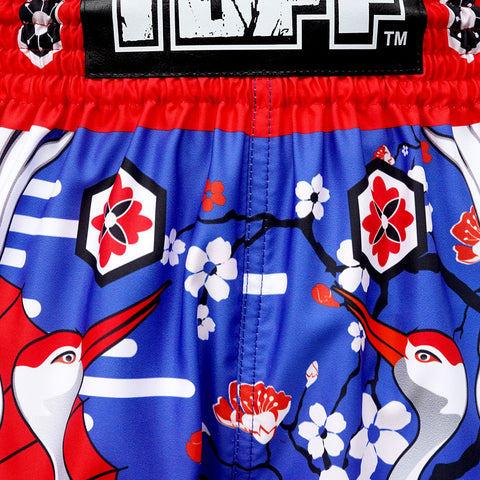 TUFF Muay Thai Shorts Boxing Trunks Traditional Style (TUF-MS639-BLU)