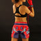 TUFF Muay Thai Boxing Shorts "Red Japanese Drawing Crane Birds"