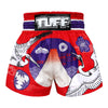 TUFF Muay Thai Boxing Shorts "Red Japanese Drawing Crane Birds"