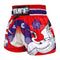 TUFF Muay Thai Boxing Shorts "Red Japanese Drawing Crane Birds"