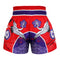 TUFF Muay Thai Boxing Shorts "Red Japanese Drawing Crane Birds"