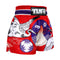 TUFF Muay Thai Boxing Shorts "Red Japanese Drawing Crane Birds"