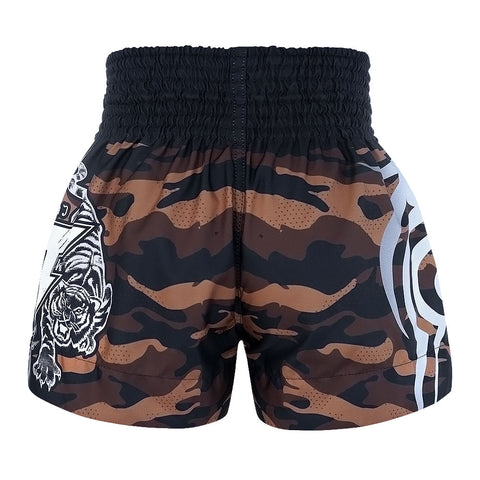 TUFF Muay Thai Boxing Shorts "Brown Military Camouflage"