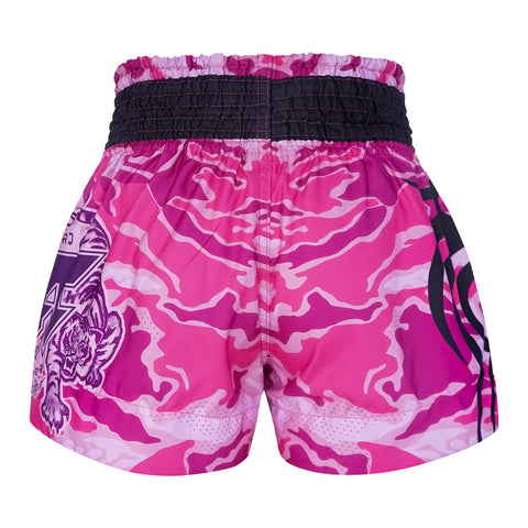 TUFF Muay Thai Shorts Boxing Trunks Traditional Style (TUF-MS640-PNK)