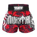 TUFF Muay Thai Boxing Shorts New Red Military Camouflage