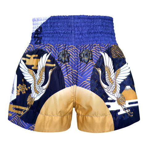 TUFF Muay Thai Shorts Boxing Trunks Traditional Style (TUF-MS651-BLU)