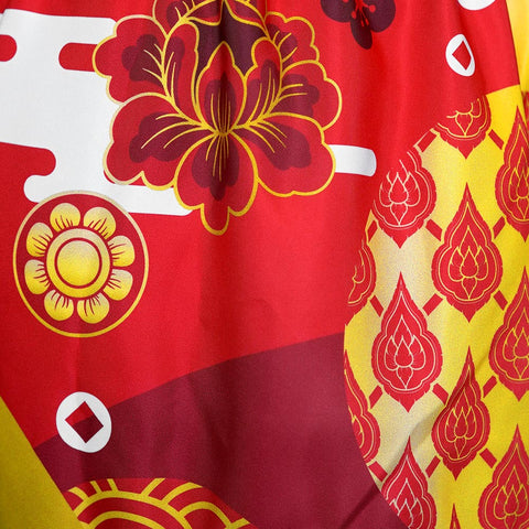 TUFF Muay Thai Shorts Boxing Trunks Traditional Style (TUF-MS653-RED)