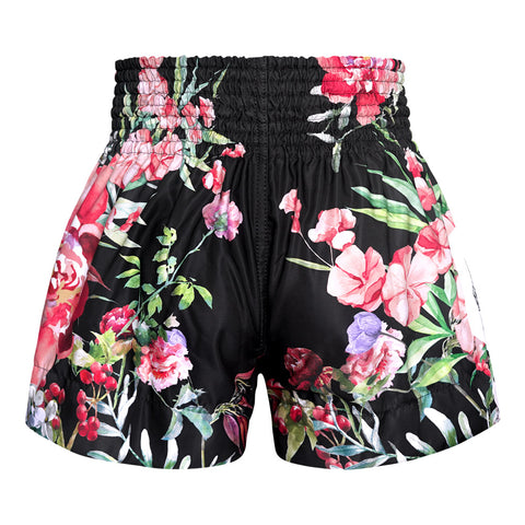 TUFF Muay Thai Shorts Boxing Trunks Traditional Style (TUF-MS655-BLK)