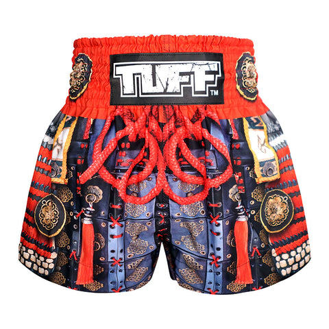 TUFF Muay Thai Shorts Boxing Trunks Traditional Style (TUF-MS657-RED)
