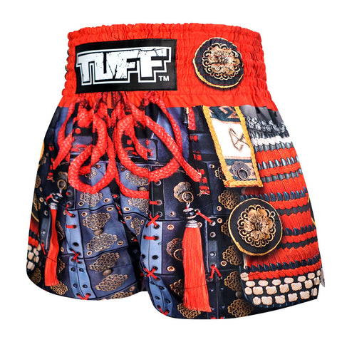 TUFF Muay Thai Shorts Boxing Trunks Traditional Style (TUF-MS657-RED)